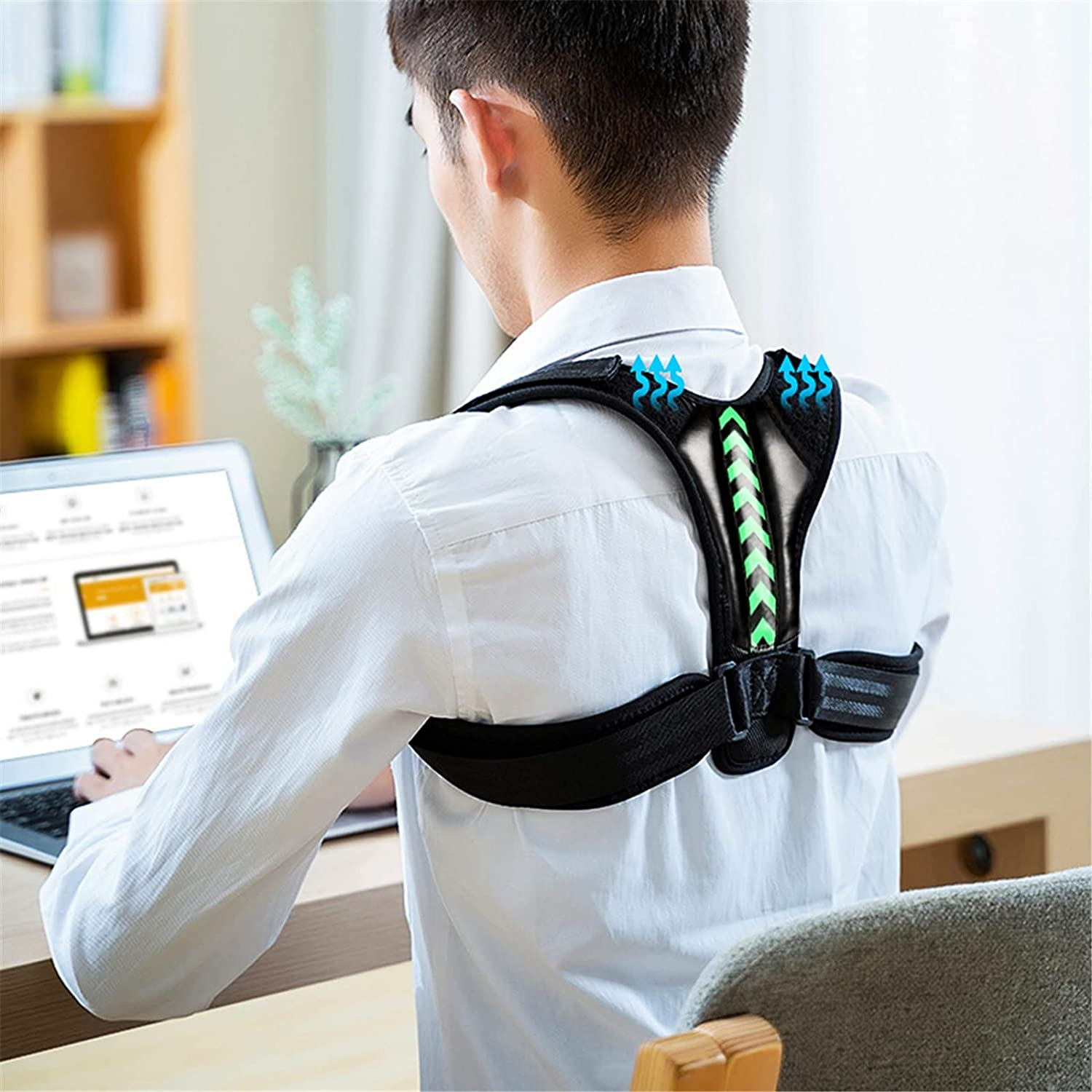 Posture Corrector Back Brace – Adjustable Shoulder Support Belt | Back Pain Relief for Men & Women