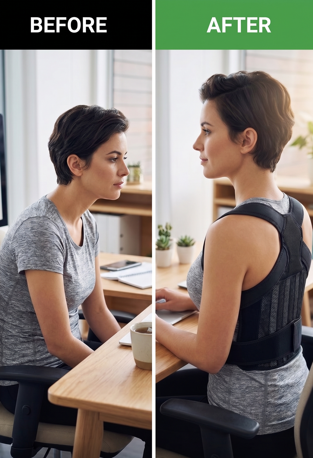 Posture Corrector for Standing Tall – Relieves Chronic Neck, Shoulder & Back Tension