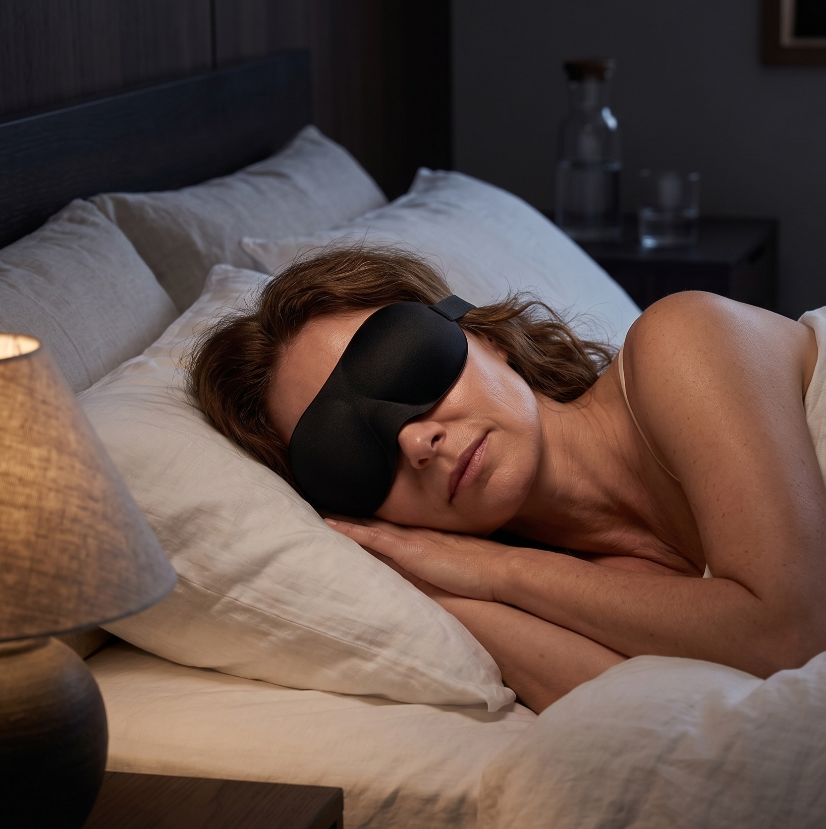 3D Contoured Sleep Mask – Total Blackout, Pressure-Free Eye Mask for Deep Sleep