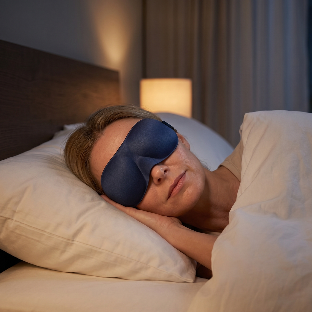 3D Contoured Sleep Mask – Total Blackout, Pressure-Free Eye Mask for Deep Sleep
