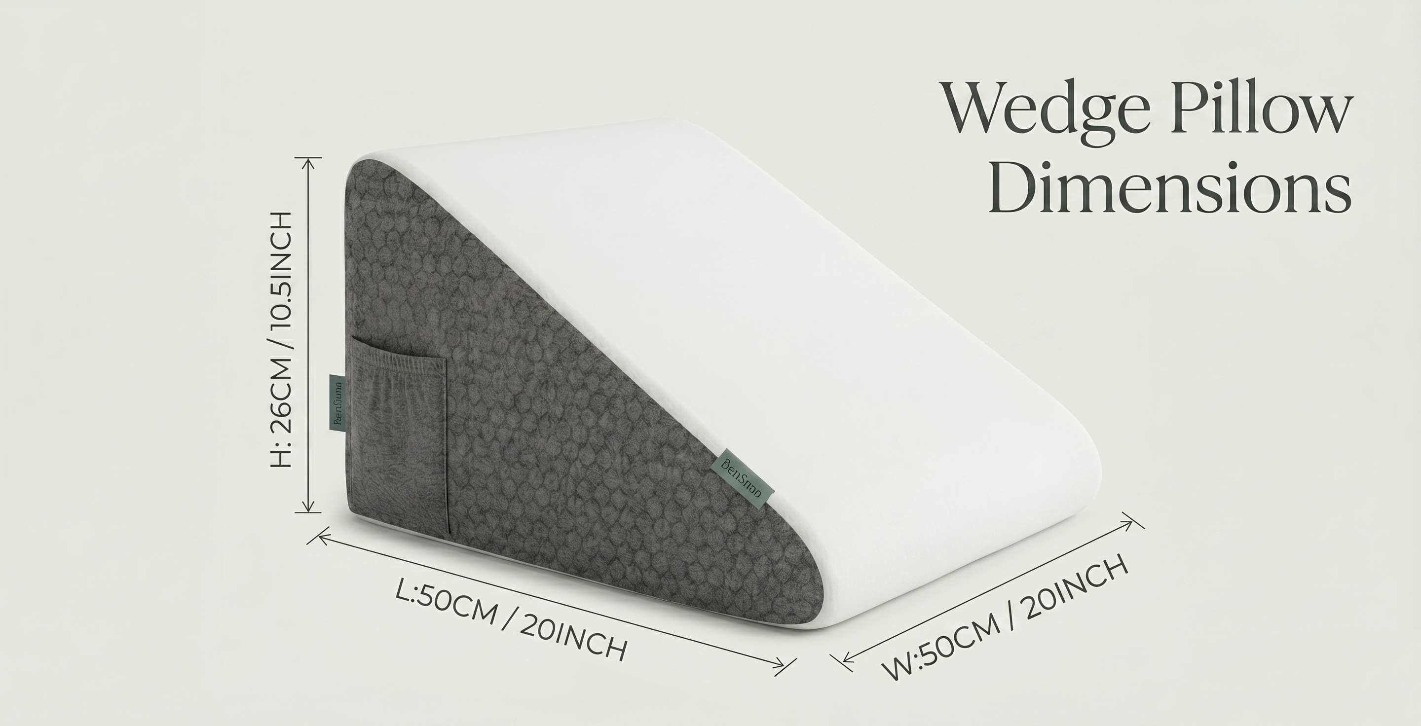 Wedge Pillow	Wedge Pillow for Acid Reflux, Back & Leg Support