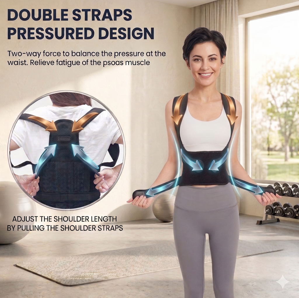 Posture Corrector for Standing Tall – Relieves Chronic Neck, Shoulder & Back Tension